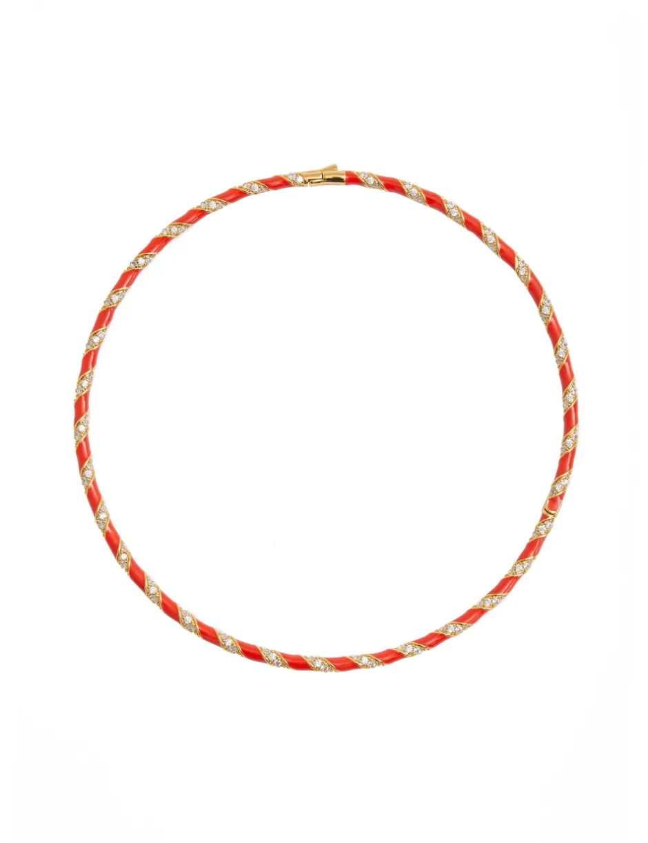 Outlet ZIMMERMANN Candy Stripe Pave Choker