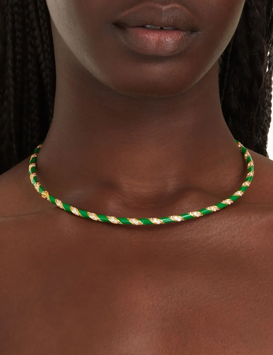 Discount ZIMMERMANN Candy Stripe Pave Choker