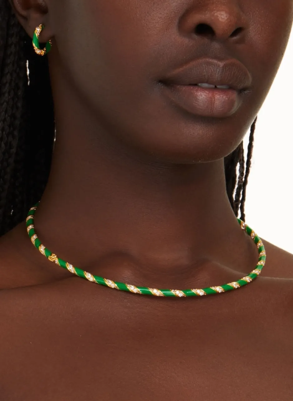 Discount ZIMMERMANN Candy Stripe Pave Choker