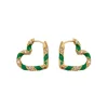 Clearance ZIMMERMANN Candy Stripe Pave Heart Hoops