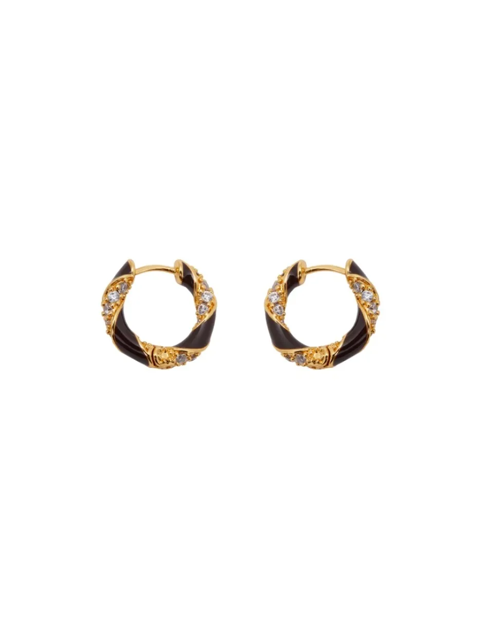 Best ZIMMERMANN Candy Stripe Pave Hoops