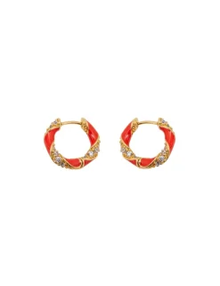 Discount ZIMMERMANN Candy Stripe Pave Hoops