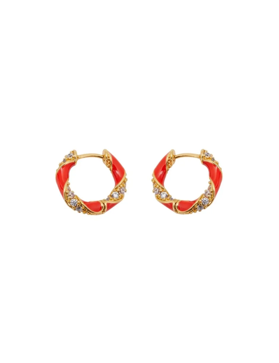 Discount ZIMMERMANN Candy Stripe Pave Hoops