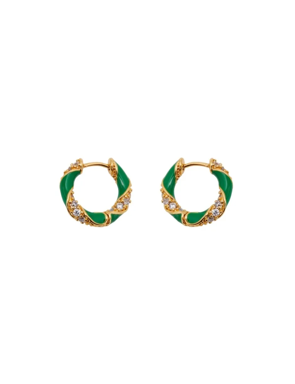 Clearance ZIMMERMANN Candy Stripe Pave Hoops