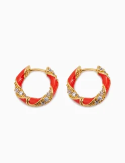 Online ZIMMERMANN Candy Stripe Pave Hoops