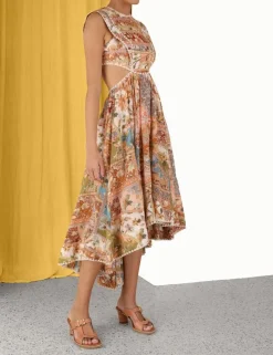 Discount ZIMMERMANN Chintz Asymmetric Dress