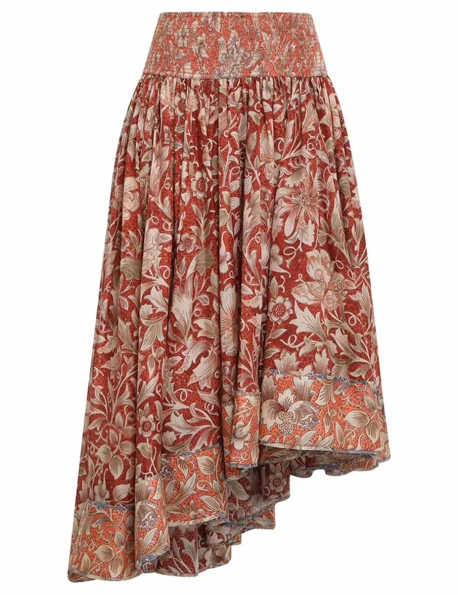 Outlet ZIMMERMANN Chintz Asymmetrical Skirt