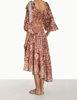 Outlet ZIMMERMANN Chintz Asymmetrical Skirt
