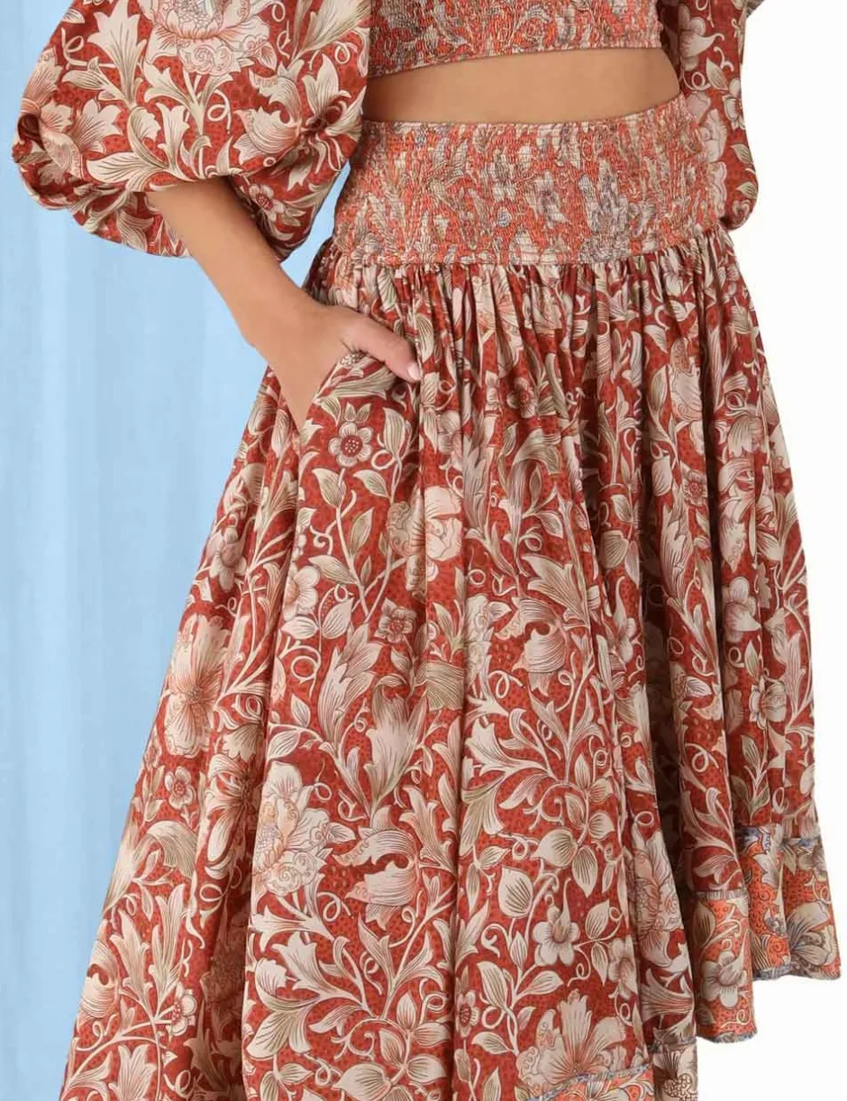 Outlet ZIMMERMANN Chintz Asymmetrical Skirt