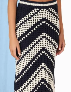 Hot ZIMMERMANN Chintz Crochet Fringed Skirt