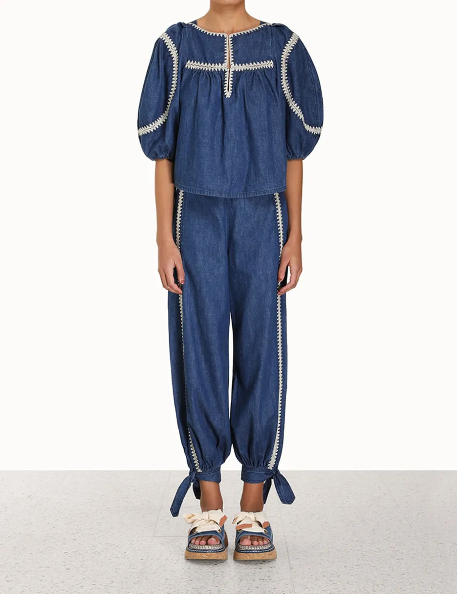 Sale ZIMMERMANN Chintz Denim Harem Pant