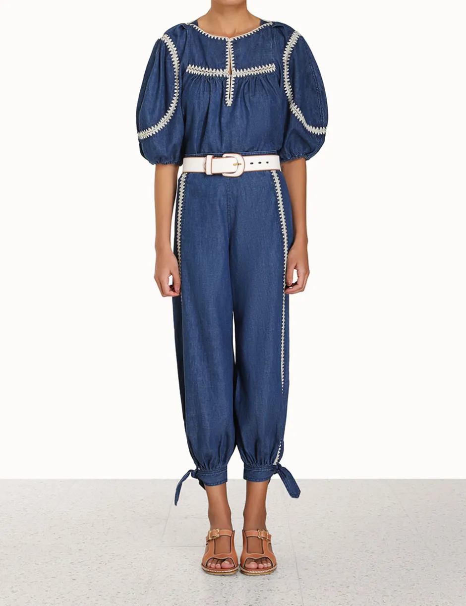 Sale ZIMMERMANN Chintz Denim Harem Pant
