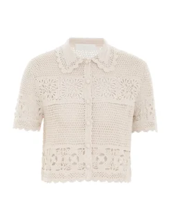 Discount ZIMMERMANN Chintz Hand Crochet Shirt