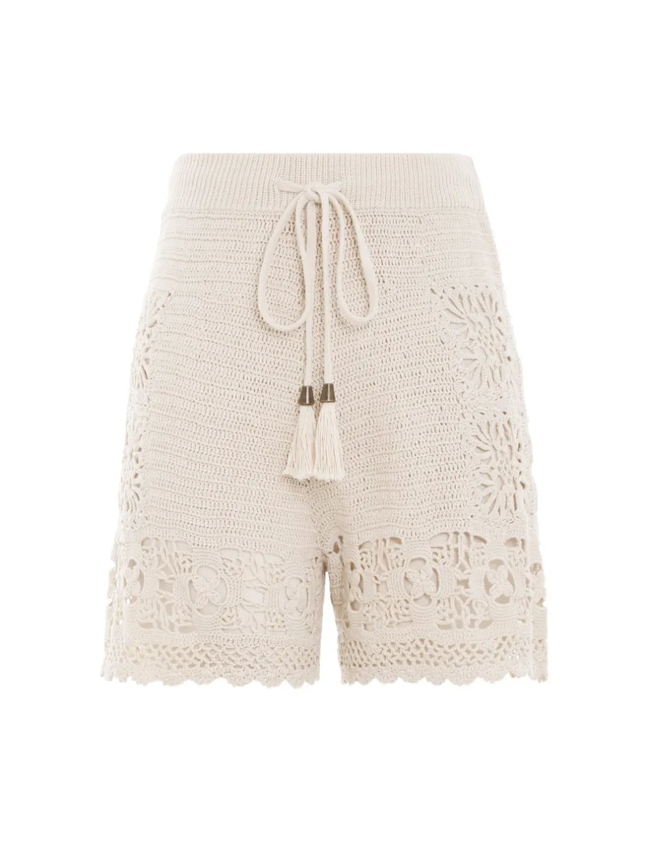 Hot ZIMMERMANN Chintz Hand Crochet Shorts