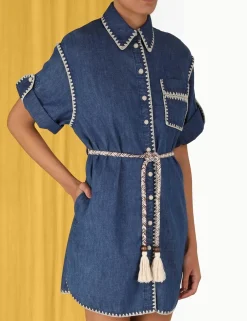 Best ZIMMERMANN Chintz Mini Shirt Dress