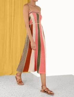 Clearance ZIMMERMANN Chintz Panelled Midi Dress