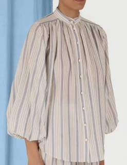 Hot ZIMMERMANN Chintz Striped Billow Blouse