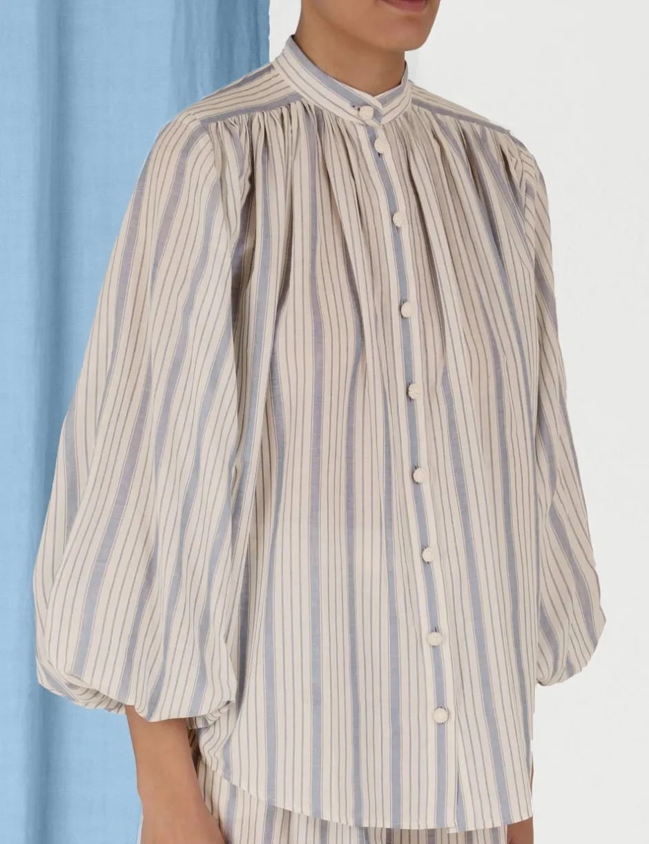 ZIMMERMANN Chintz Striped Billow Blouse