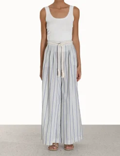 Sale ZIMMERMANN Chintz Striped Relaxed Pant