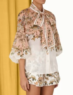 Online ZIMMERMANN Chintz Tie Neck Blouse