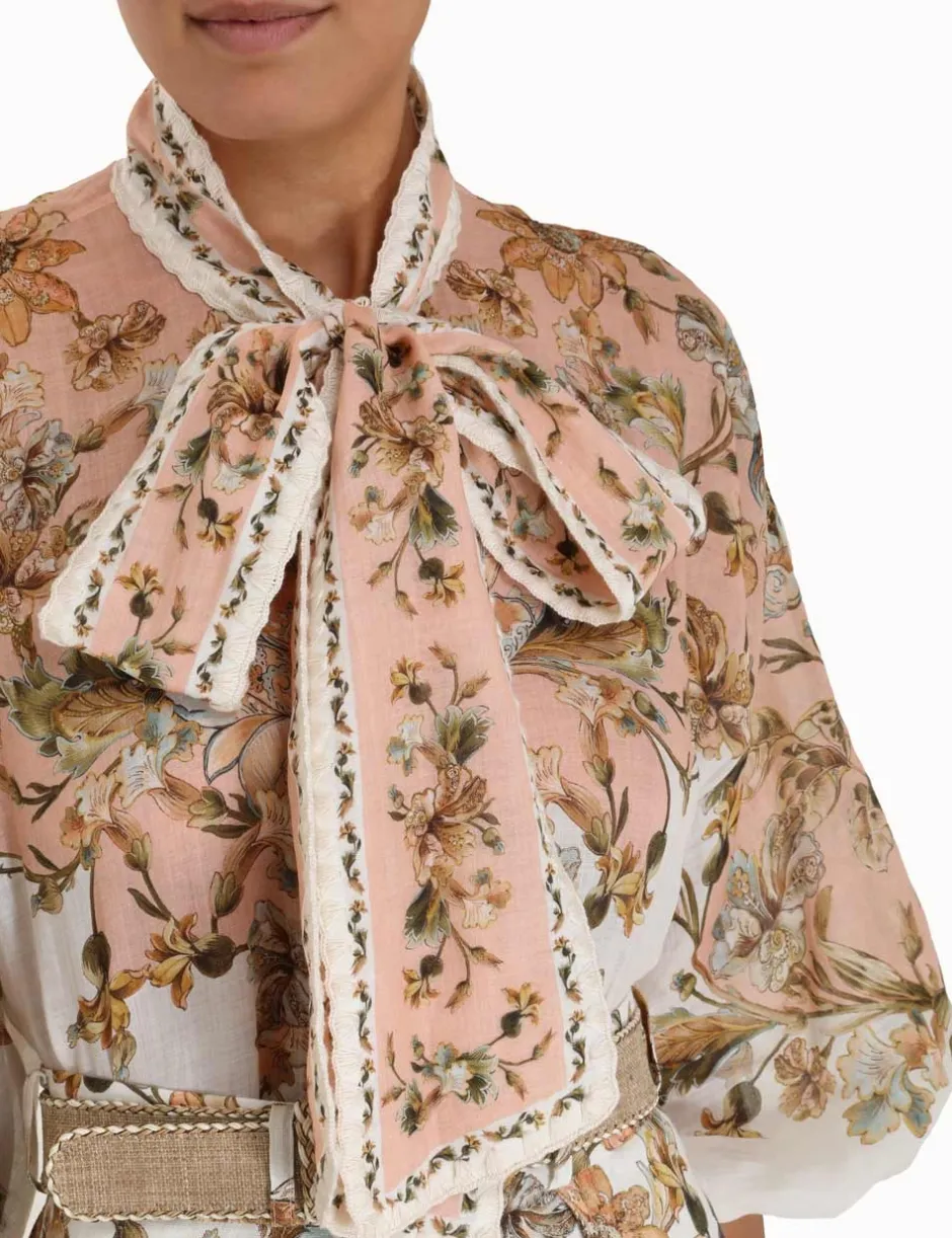 Online ZIMMERMANN Chintz Tie Neck Blouse