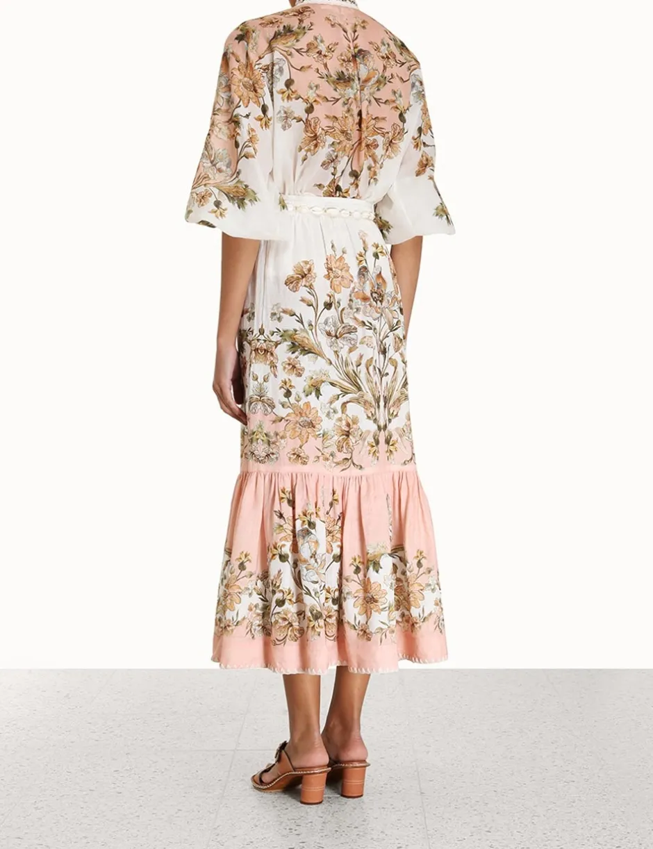 Outlet ZIMMERMANN Chintz Tiered Midi Skirt