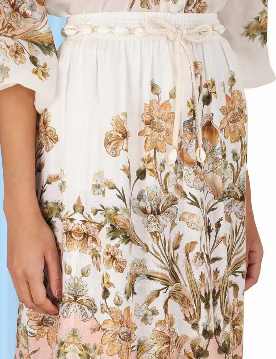 Outlet ZIMMERMANN Chintz Tiered Midi Skirt