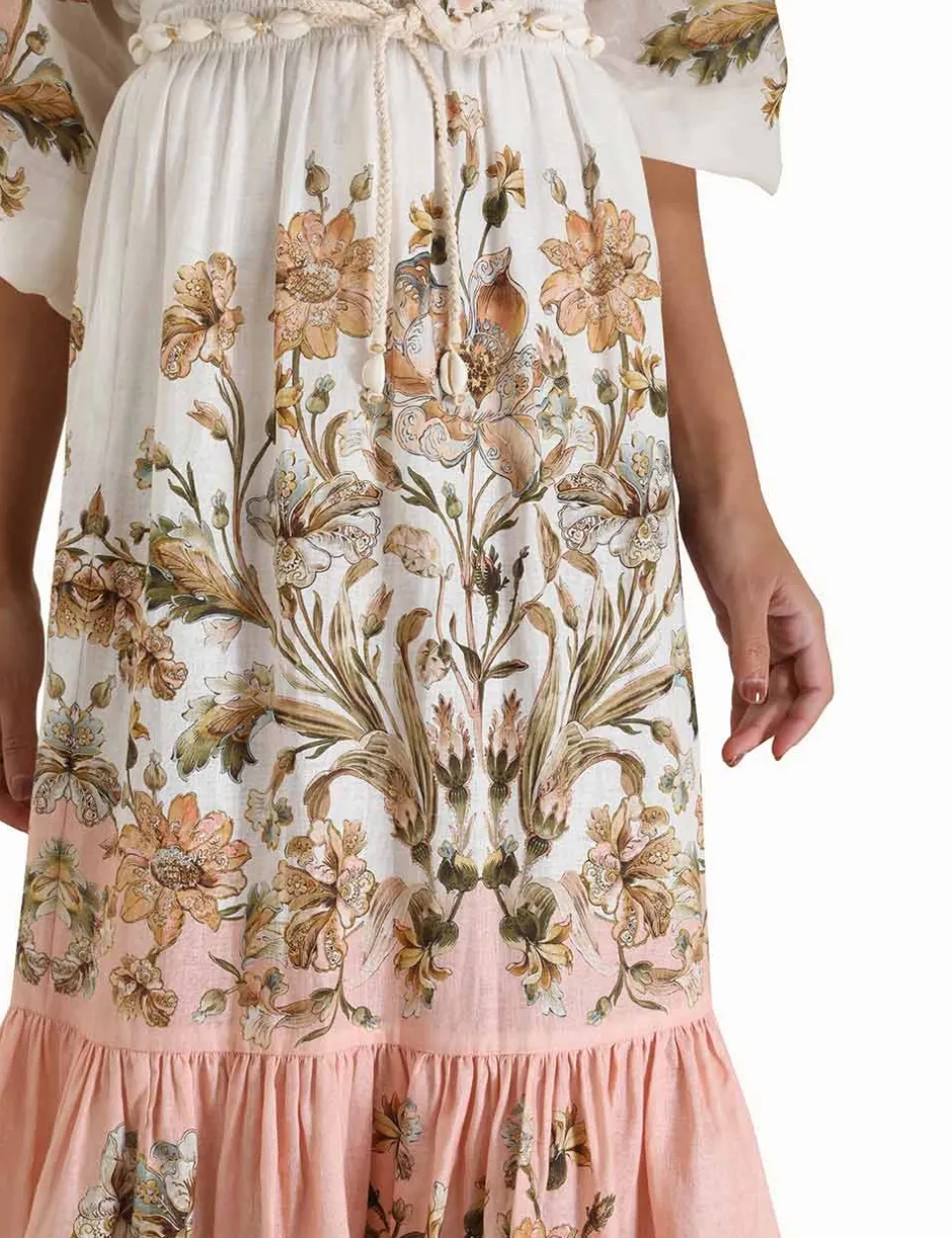 Outlet ZIMMERMANN Chintz Tiered Midi Skirt