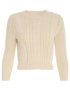 Discount ZIMMERMANN Devi Cable Knit Top