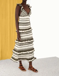 Clearance ZIMMERMANN Devi Crochet Frill Dress