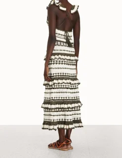 Clearance ZIMMERMANN Devi Crochet Frill Dress