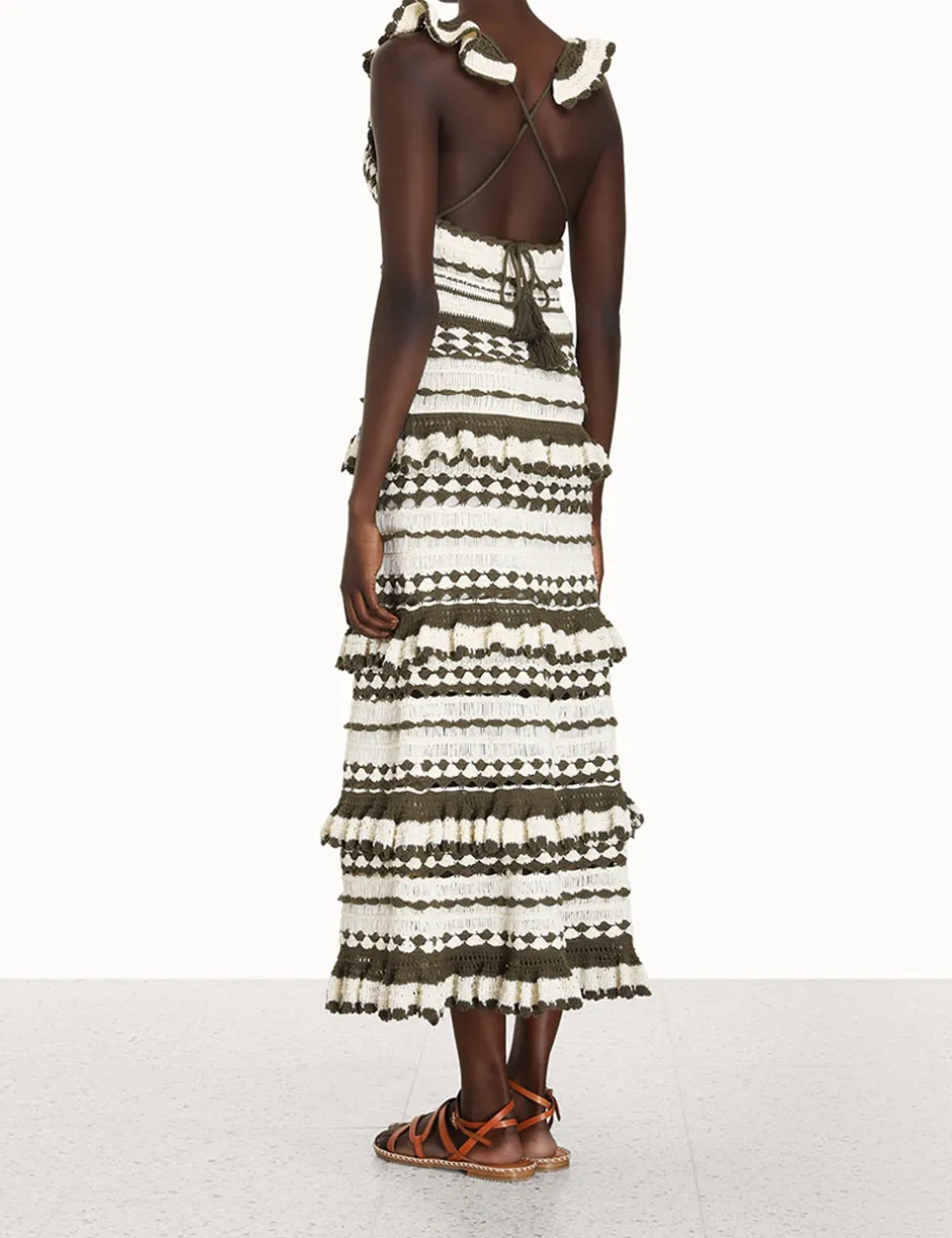 ZIMMERMANN Devi Crochet Frill Dress