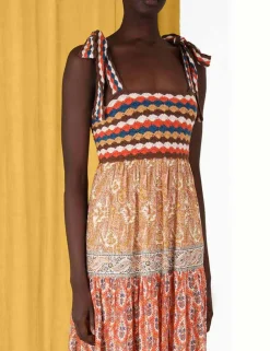 Clearance ZIMMERMANN Devi Crochet Spliced Dress