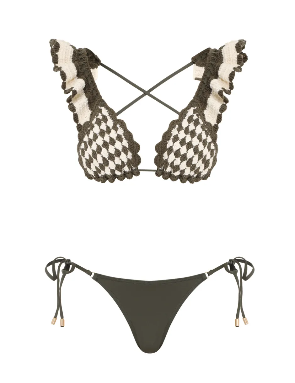Outlet ZIMMERMANN Devi Crochet Triangle Bikini