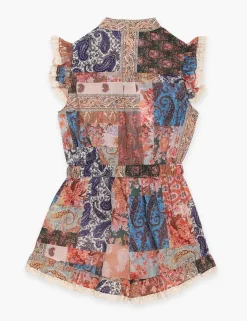 Outlet ZIMMERMANN Devi Frill Playsuit