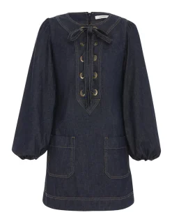 Sale ZIMMERMANN Devi Lace Up Tunic Dress