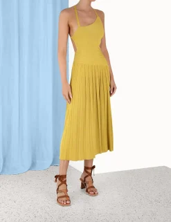 Online ZIMMERMANN Devi Lurex Midi Dress