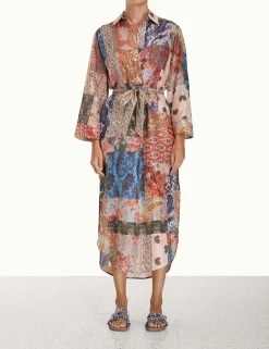 Discount ZIMMERMANN Devi Midi Shirt Dress