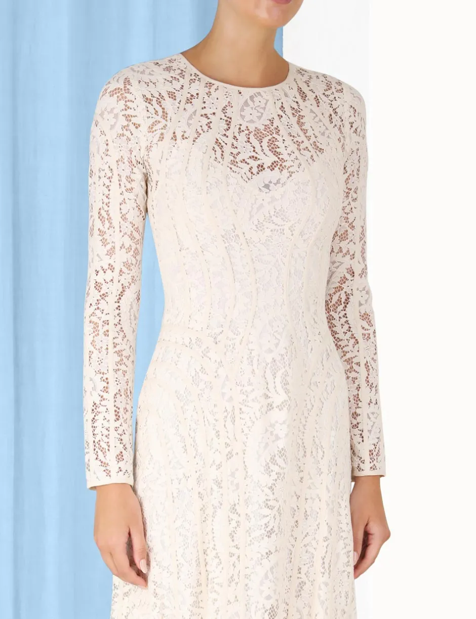 Online ZIMMERMANN Devi Panelled Lace Midi Dress