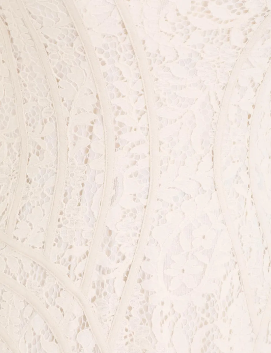 Online ZIMMERMANN Devi Panelled Lace Midi Dress
