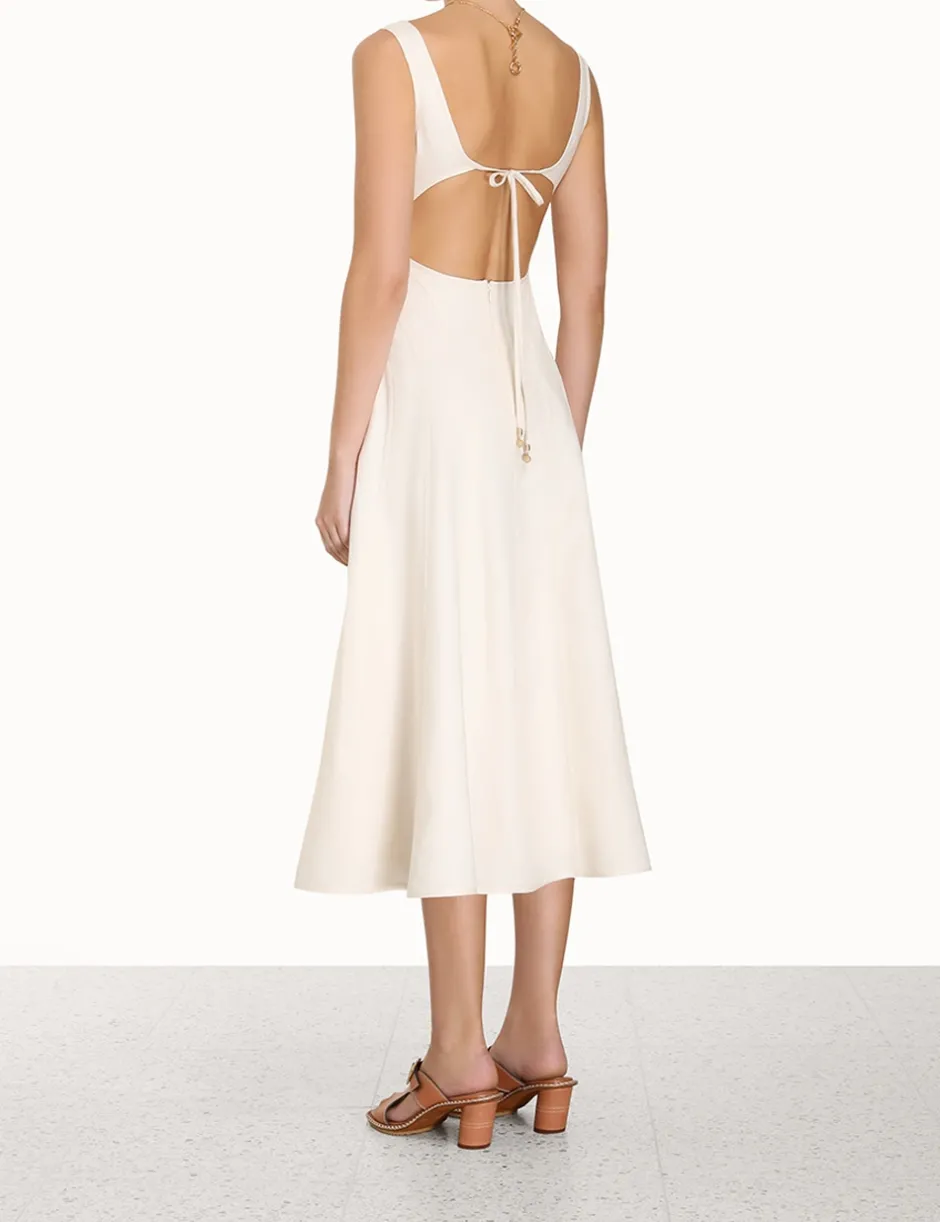 ZIMMERMANN Devi Panelled Midi Dress