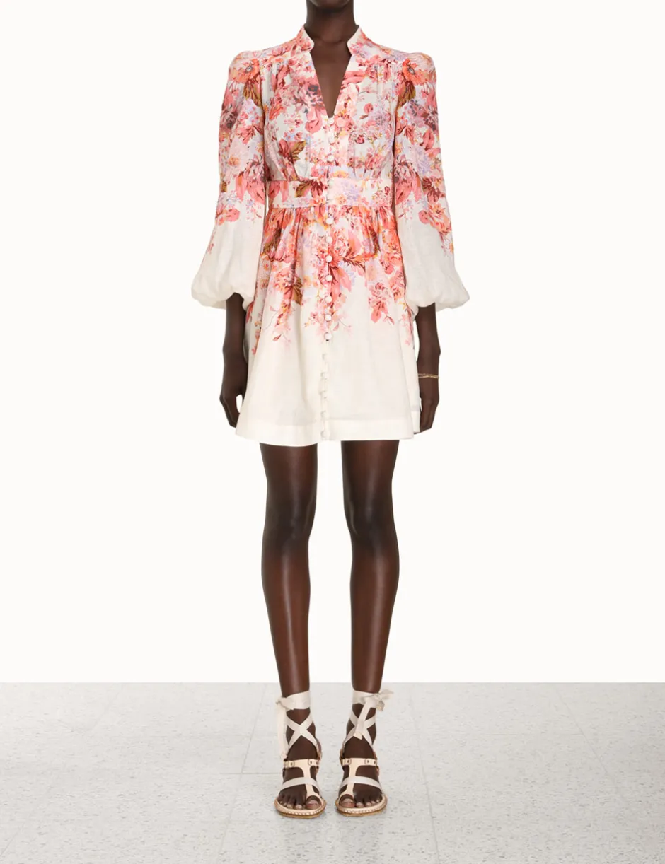 Clearance ZIMMERMANN Devi Plunge Mini Dress