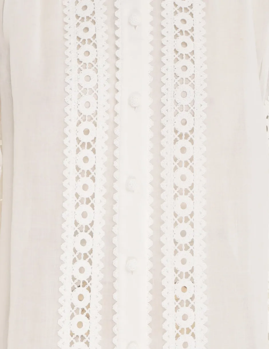 New ZIMMERMANN Devi Spliced Billow Blouse