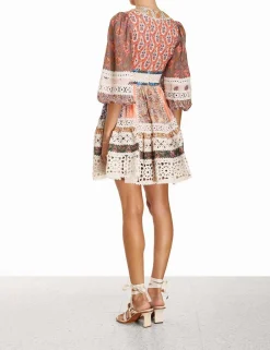 Sale ZIMMERMANN Devi Spliced Billow Mini Dress