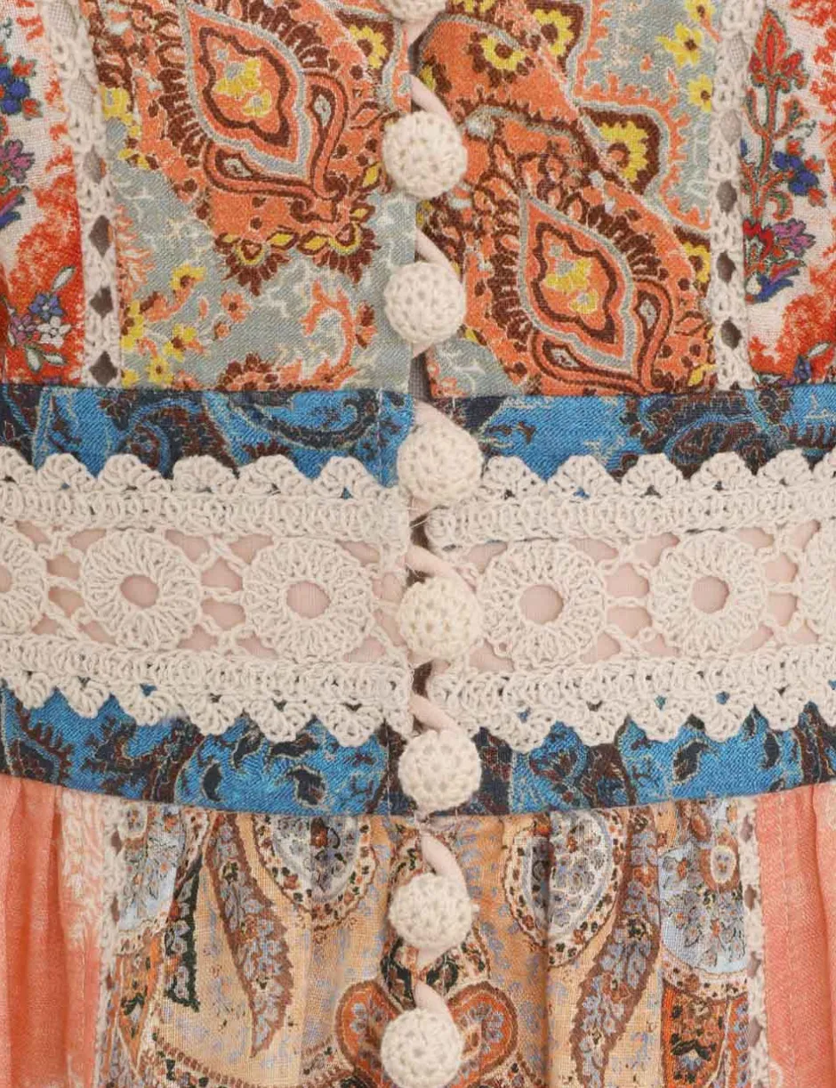 Discount ZIMMERMANN Devi Spliced Billow Mini Dress
