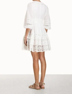 ZIMMERMANN Devi Spliced Billow Mini Dress
