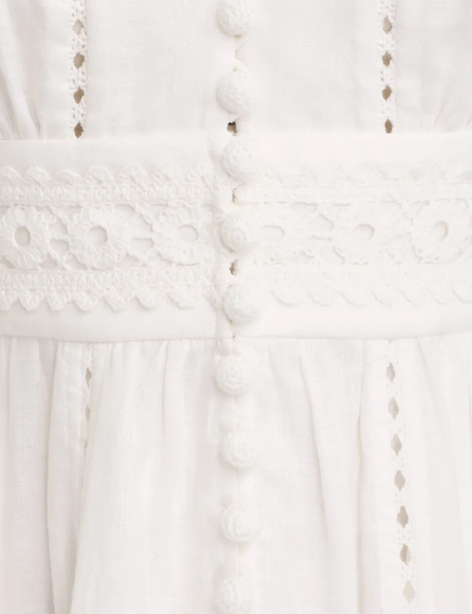 ZIMMERMANN Devi Spliced Billow Mini Dress