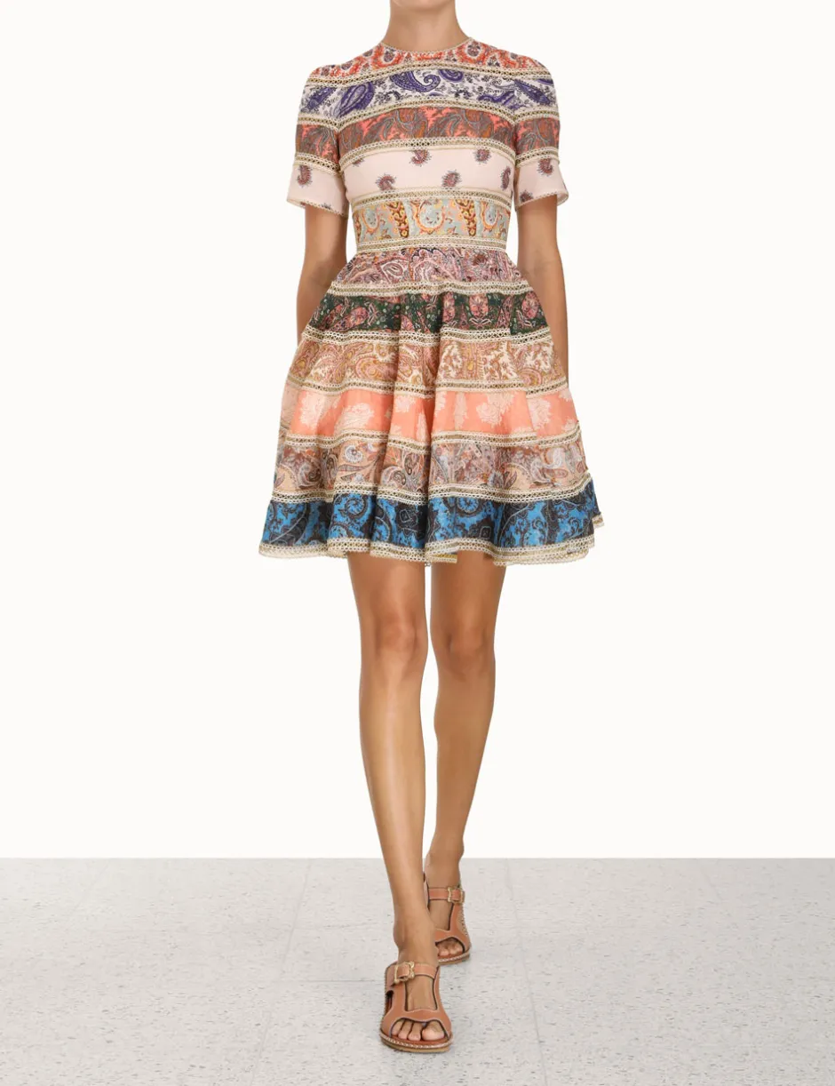 ZIMMERMANN Devi Spliced Mini Dress