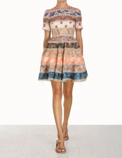Outlet ZIMMERMANN Devi Spliced Mini Dress