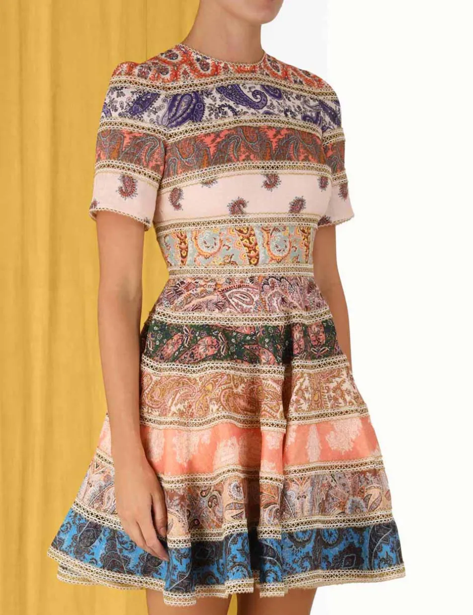 Outlet ZIMMERMANN Devi Spliced Mini Dress